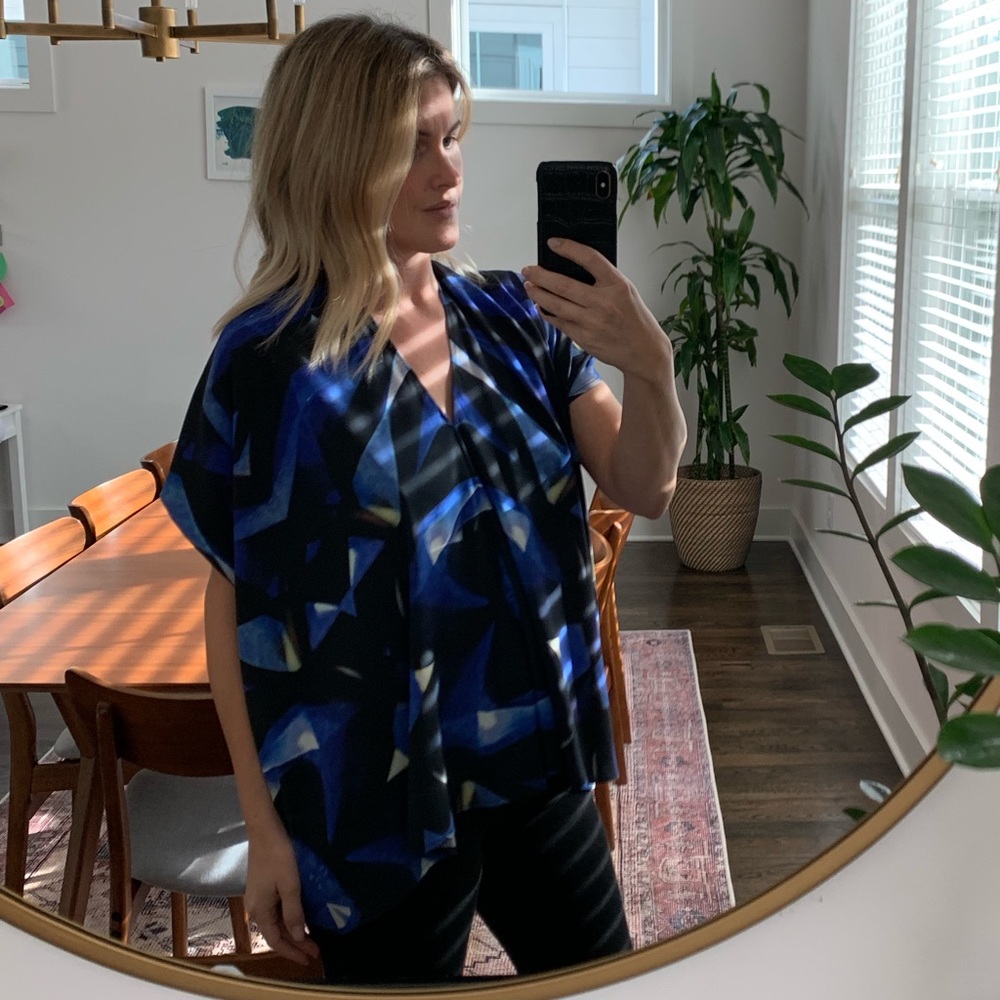 Vibrant print Zero + Maria Cornejo Lena Top